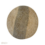 Bleached Wooden Chapati Plate, Old Indian