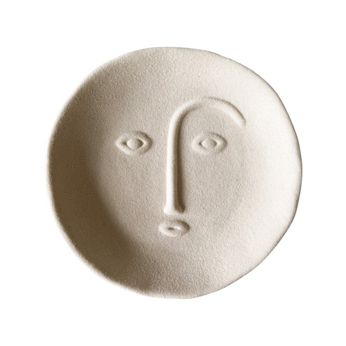Ceramic Moon Trinket Dish - Sand