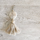 Coral Shell Tassel Keyring