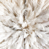 Bamileke Feather Juju Hat - White