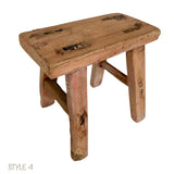 Elm Wood Workers Stool - Mini