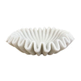 Marble Fluted Bowl - Wavy Ripple - Hand Carved