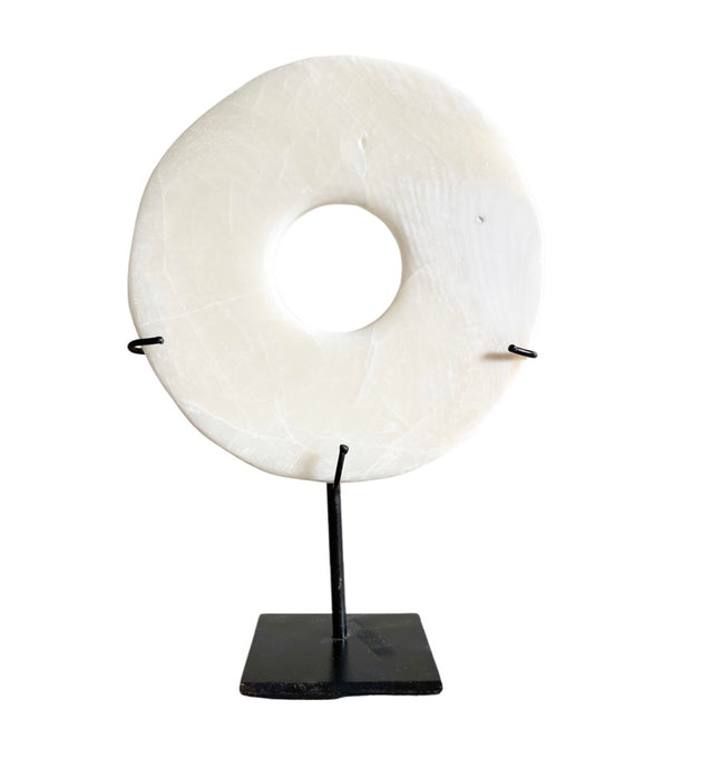 White Shell Ring on Stand